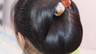 Daily hairstyles for medium hair / Clutcher hairstyles for ladies / summer bun hairstyles