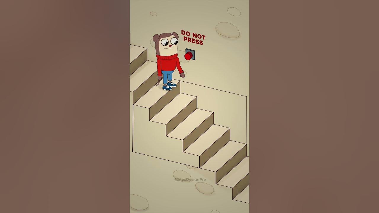 What's wrong with these stairs? Infinite Stairs ILLUSION! (Animation meme) #shorts