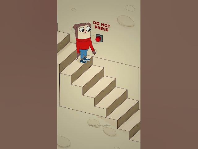 What's wrong with these stairs? Infinite Stairs ILLUSION! (Animation meme) #shorts