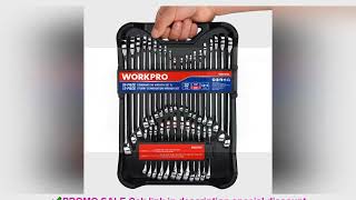 WORKPRO 32-Piece SAE & Metric Combination Wrenches Set, 20-Piece Standard wrenches and 12-Piece Stub