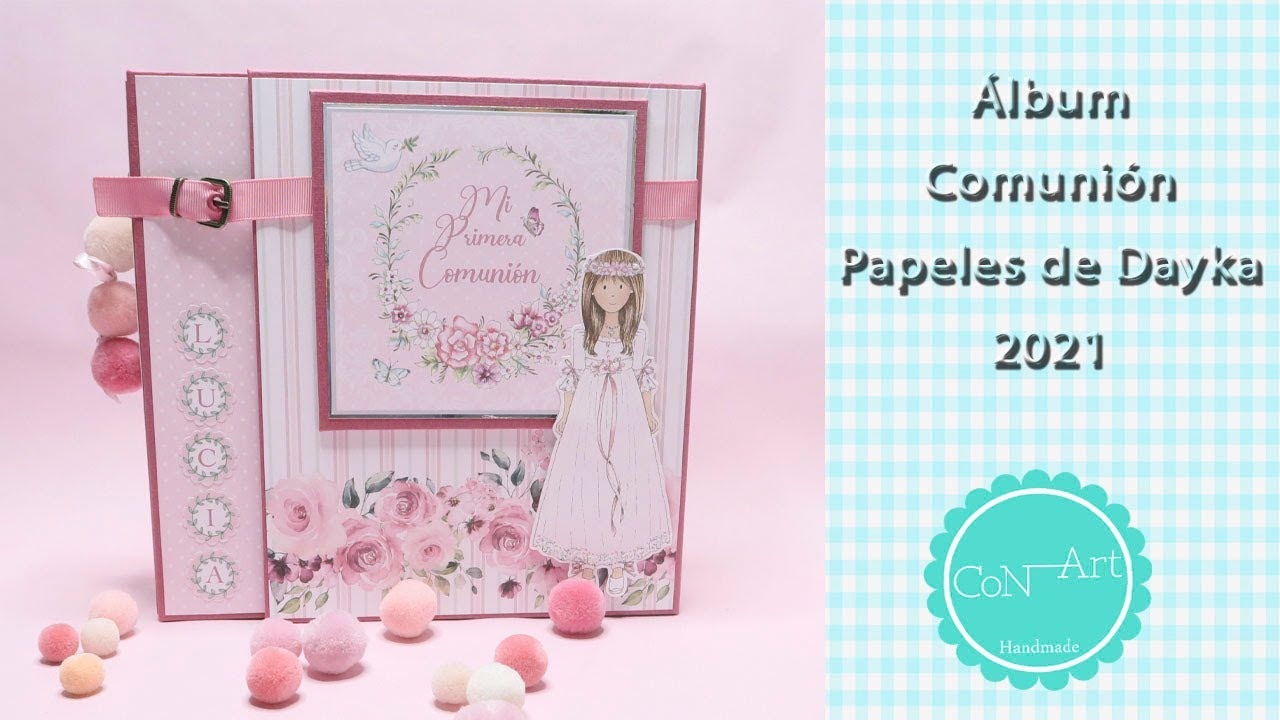 Producto Kit de papeles Scrapbooking Comunión Niña 2021 Dayka 20x20cm  SCP1035