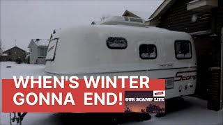Our Scamp camper is back home!
