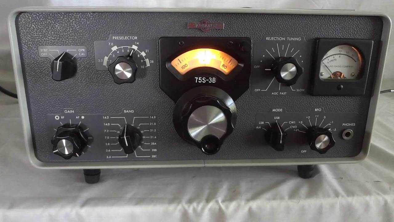 Collins 75S-3B HF Receiver - YouTube