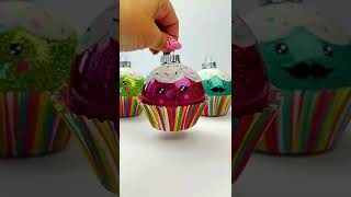 Cute cupcake DIY Christmas ornaments craft