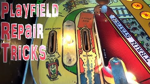 Playfield Wood Problems On A Williams COMET Pinball Machine - Switch, Lamp, Screw Repair
