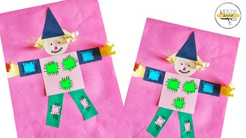 How to make a Scarecrow from Paper? Paper Craft Ideas - Just Craft