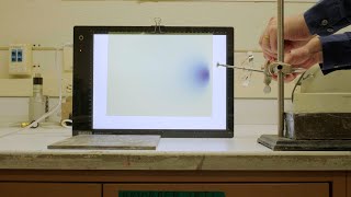 Exposing radiochromic film with strontium-90 beta particles