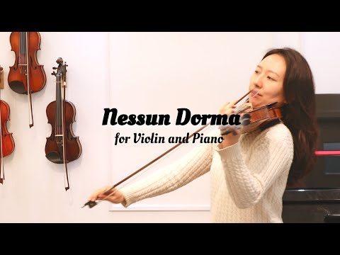 [바이올린악보 + 피아노MR]넬순도르마(Nessun Dorma) 오페라 '투란도트' 중 (손가락번호 & 활표시 (fingering & bowing)) - G.Puccini