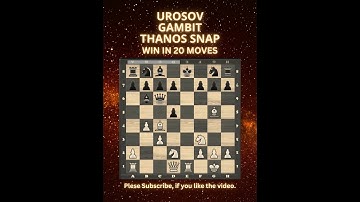 Urosov Gambit Thanos Snap | Chess Openings | Chess Tricks | Chess Game | Learn Chess | Chess Online