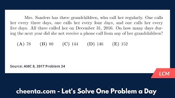 LCM | AMC 8 2017 Problem 24 | Cheenta North America