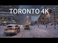 Driving Downtown Night Snowfall Drive In Toronto Crazy Winter Storm Canada 4K Driving Downtown Night Snowfall Drive In Toronto Crazy Winter Storm Canada 4K