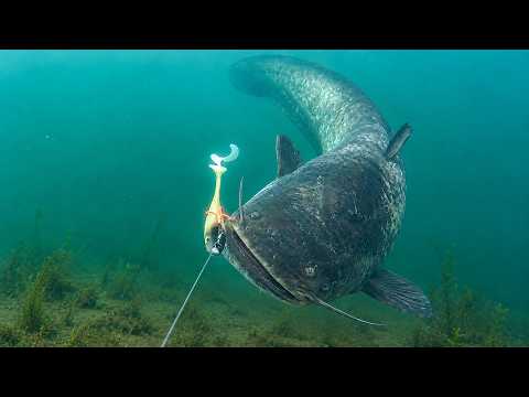 Underwater footage: How catfish react to our lures!