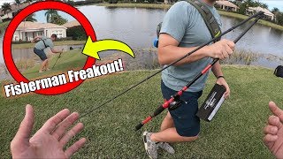 Fisherman FREAKS OUT, BREAKS Fishing Rod!