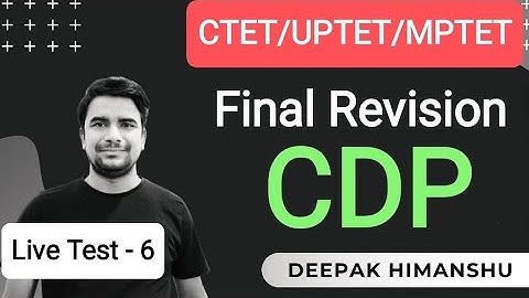 #6. CDP New Pattern 2021-22 Practice I Deepak Himanshu