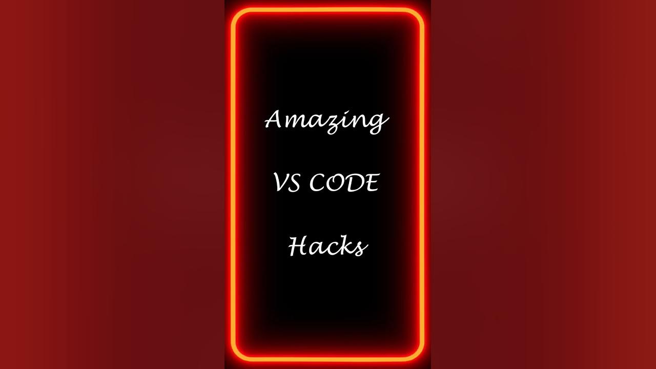 VS Code Hacks #important#productivity#reels#shorts#hack#shortvideo# ...