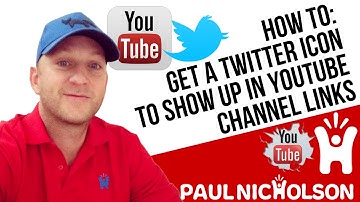 How To Setup Youtube: Get A Twitter Icon To Show Up In Your Youtube Channel Links