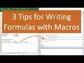 3 Tips for Writing Formulas with VBA Macros in Excel