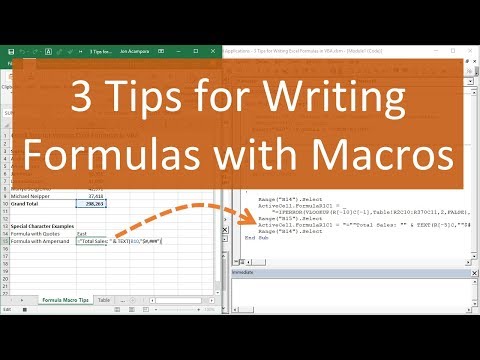 3 Tips for Writing Formulas with VBA Macros in Excel