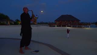Evening in the Maldives under the moon and saxophone music Nils Karr - Toughened (Syntheticsax Edit)