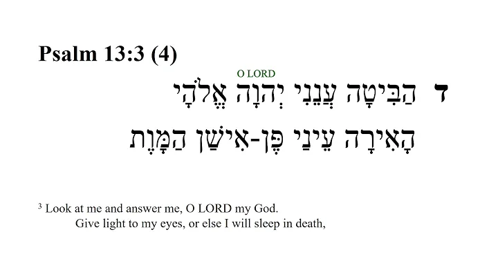 Psalm 13 -- Hebrew Bible Speaker with English Capt...