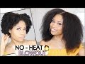 EASY NO-HEAT BLOWOUT on Natural Hair! | how-to