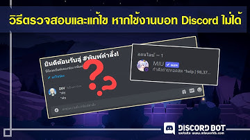 การตรวจสอบและแก้ไข หากใช้งานบอท Discord ไม่ได้