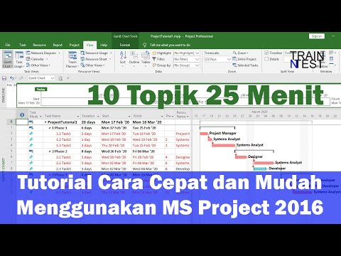 Tutorial Cara Cepat dan Mudah Belajar Menggunakan MS Project 2016 | Manajemen Proyek TI