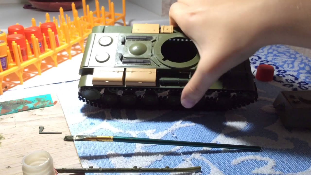 Сборка и покраска кВ-1 (моделист)#1 - YouTube