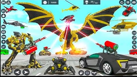 Dragon Robot Police Car Games - Android Gameplay