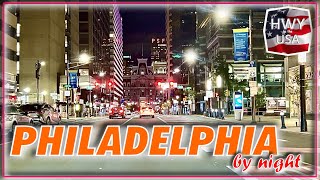 Driving in the USA | Philadelphia by Night