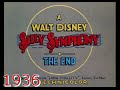 Silly Symphony Closings 1935 1937 