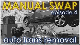 Manual Swap | LEXUS GS400 | Episode 4 | Auto trans removal, rear main seal, wiring, etc.