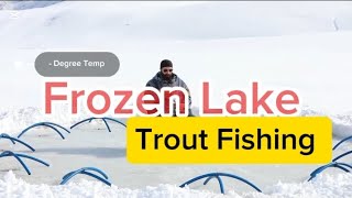 Frozen Lake Trout Fishing