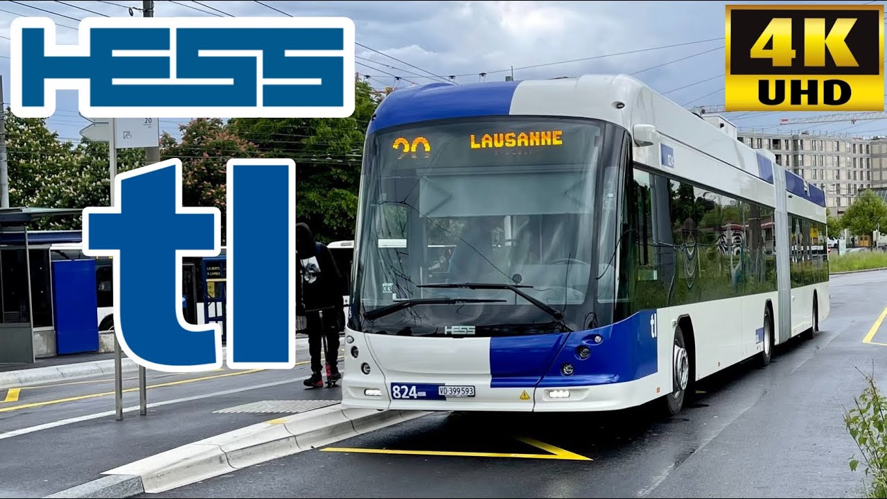 [Transport Lausanne: 20 Blécherette to Gare via Mont-Blanc] Carrosserie Hess LighTram 19 Trolleybus