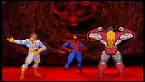 Marvel VS Capcom 2 - Playthrough As Colossus/Spider Man/Cyclops