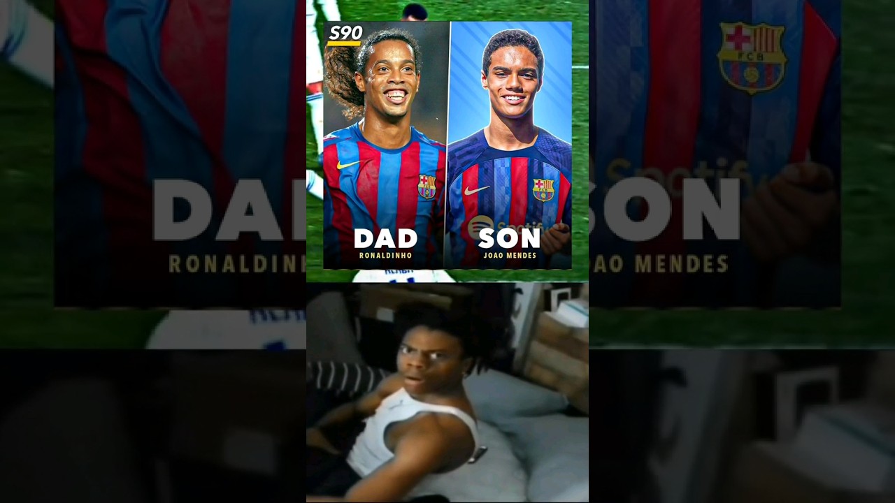 Ronaldinho Son Joao Mendes join Barcelona 