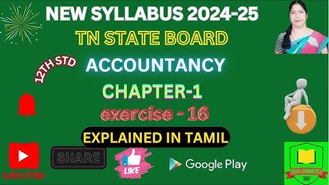12TH ACCOUNTANCY CHAPTER-1 ACCOUNTS FROM INCOMPLETE RECORDS EXERCISE-16 EXPLAINED IN TAMIL