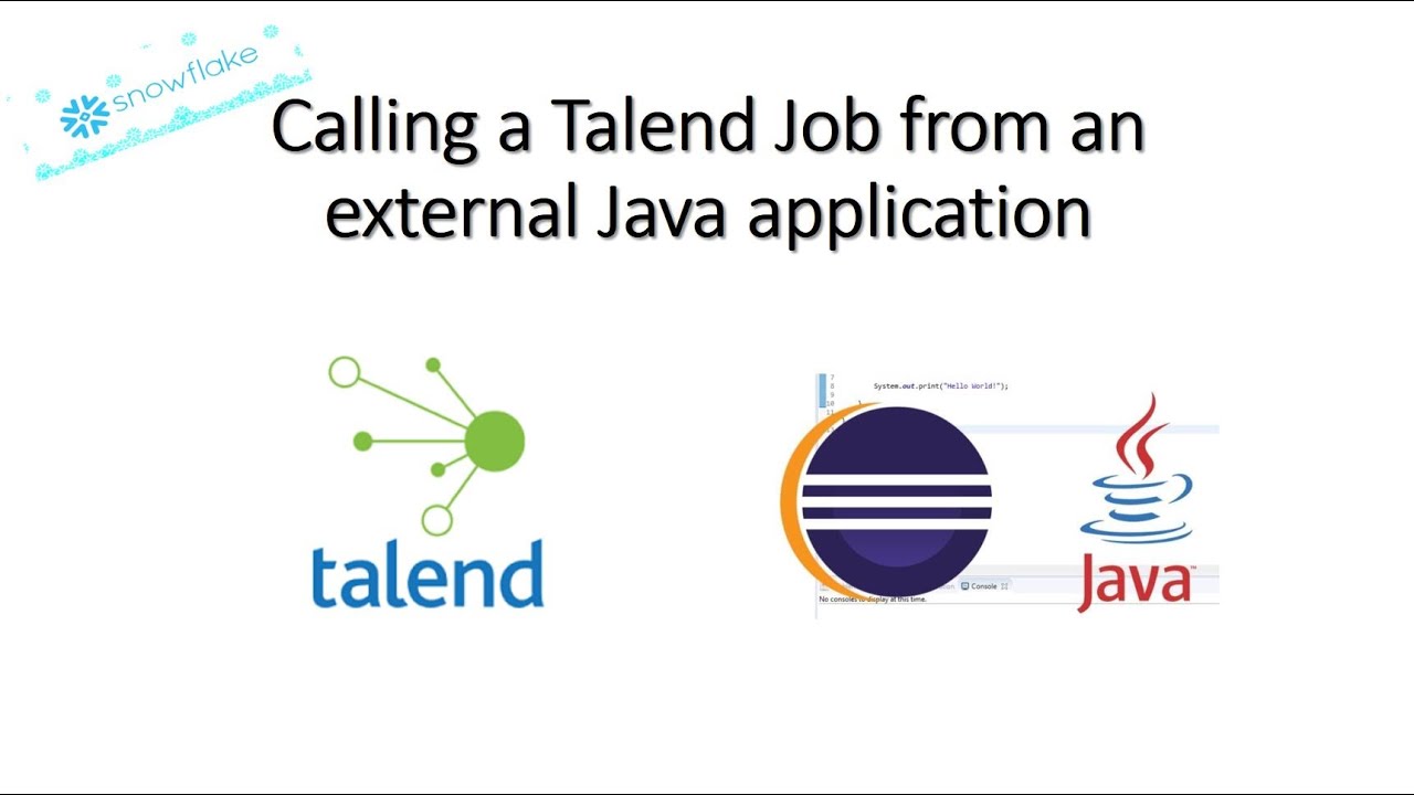 Calling a Talend Job from an external Java application YouTube