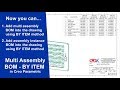 Multi assembly bill of material BOM table using BY ITEM in Creo Parametric