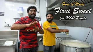 How to Make Firni Sweet for 2000 Peoples | Bulk Cooking with Jabbar Bhai