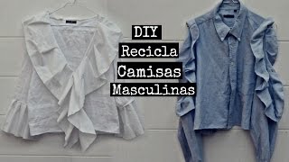 DIY New shirts using man's shirts