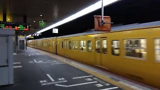 115系1000番台D編成末期色回送列車岡山駅3番乗り場発車