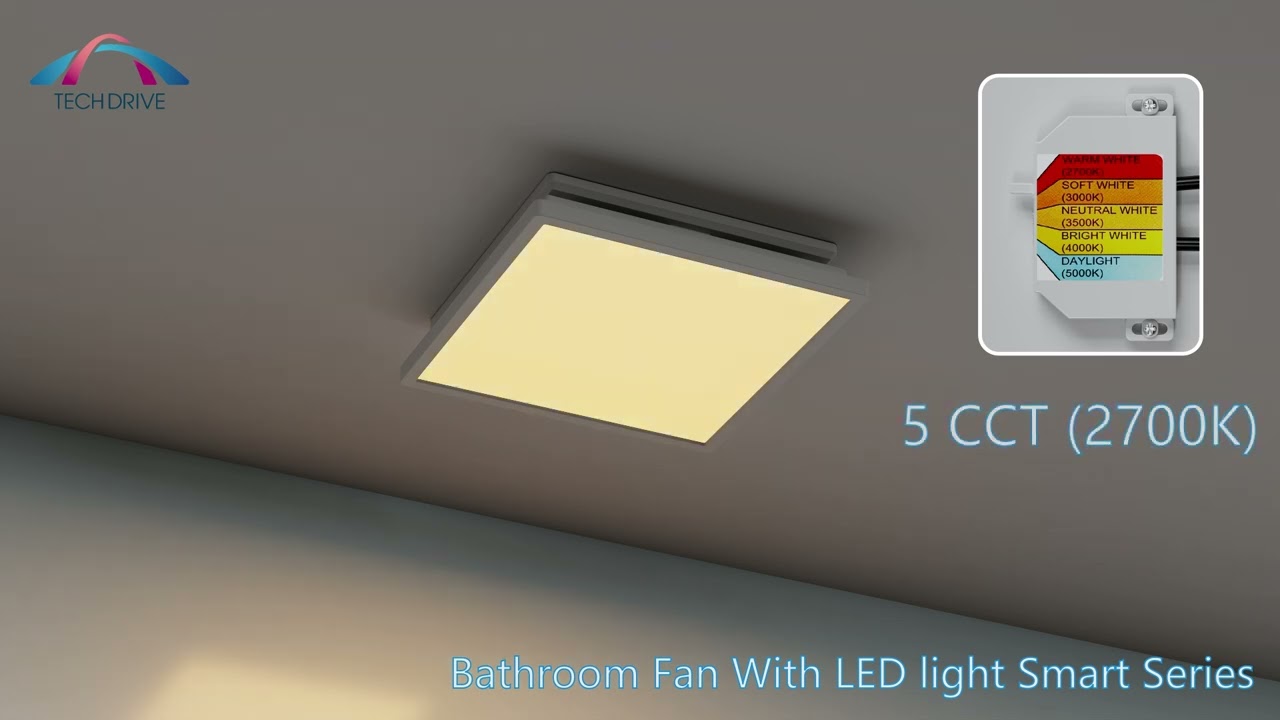 Bathroom exhaust fan with LED option