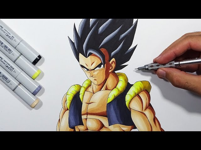 How to Draw Gogeta from Dragon Ball Z in Easy Steps Tutorial, How to Draw  Dat