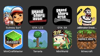 Subway Surf, GTA LCS, GTA SA, Jailbreaker Sneak Out, Mini Craft Master, Terraria, Mini World... screenshot 5