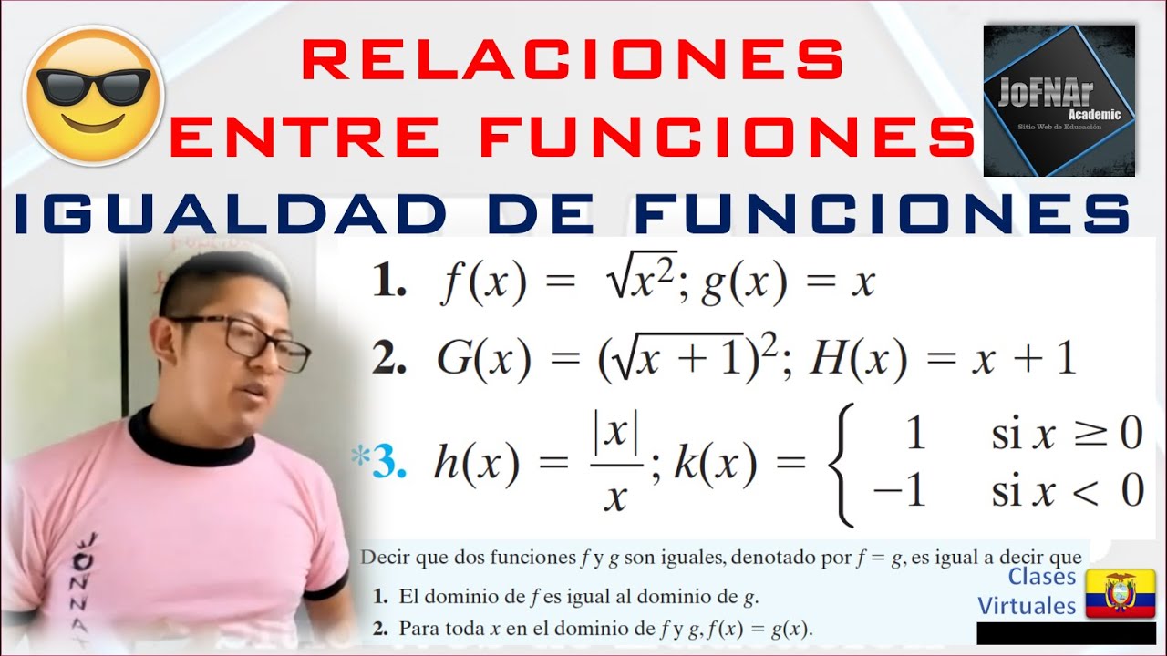 Funciones Igualdad De Funciones F X √ X² G X X H X X X K X {1 X≥0 } Clase