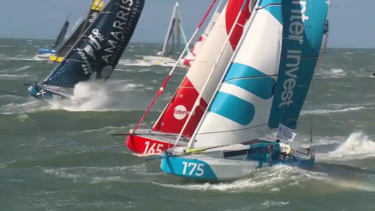 Punishing Start Transat Jacques Vabre The Start ULTIMs, Ocean 50 and Class 40 Fleets. Report #4.