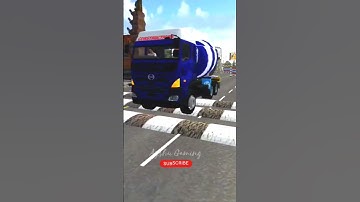Mixer Truck on speed breaker #speedbreakers #bussid #bussidmod #ytshorts #shorts