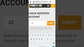 How To Check  Bann Accounts Report Garena Free Fire #shorts