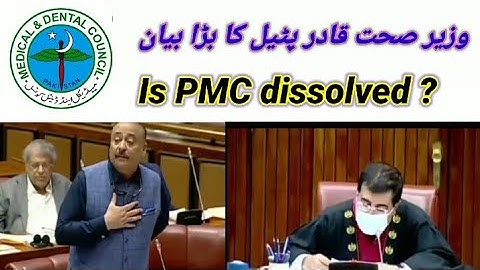 Discussion on PMDC bill in Senate today //  Health minister Qadir Patel speech in Senate